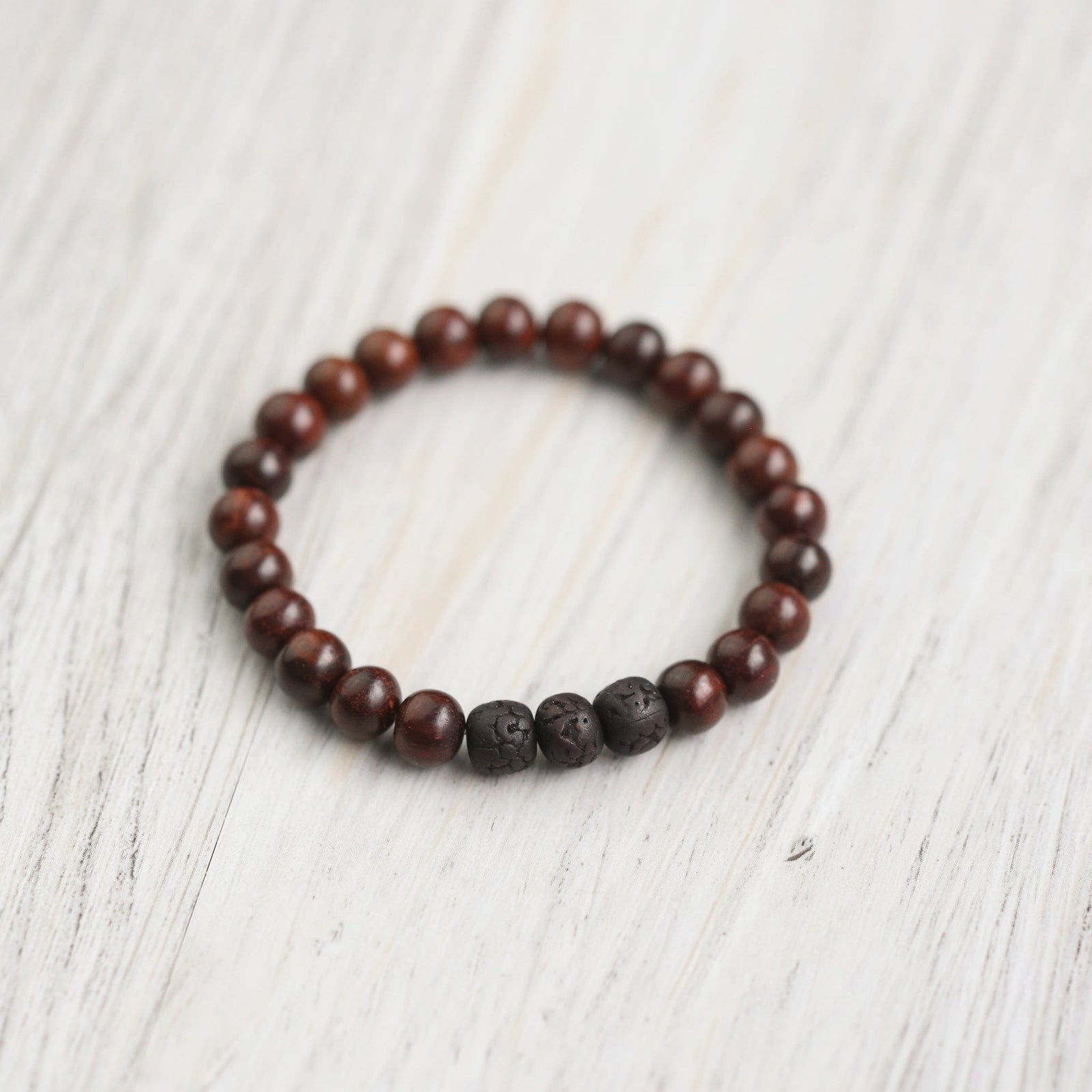 Wrist Malas Thai Rosewood & Rudraksha Wrist Mala