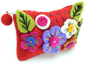 Bags Default Red Flowered Coin Purse fb429b