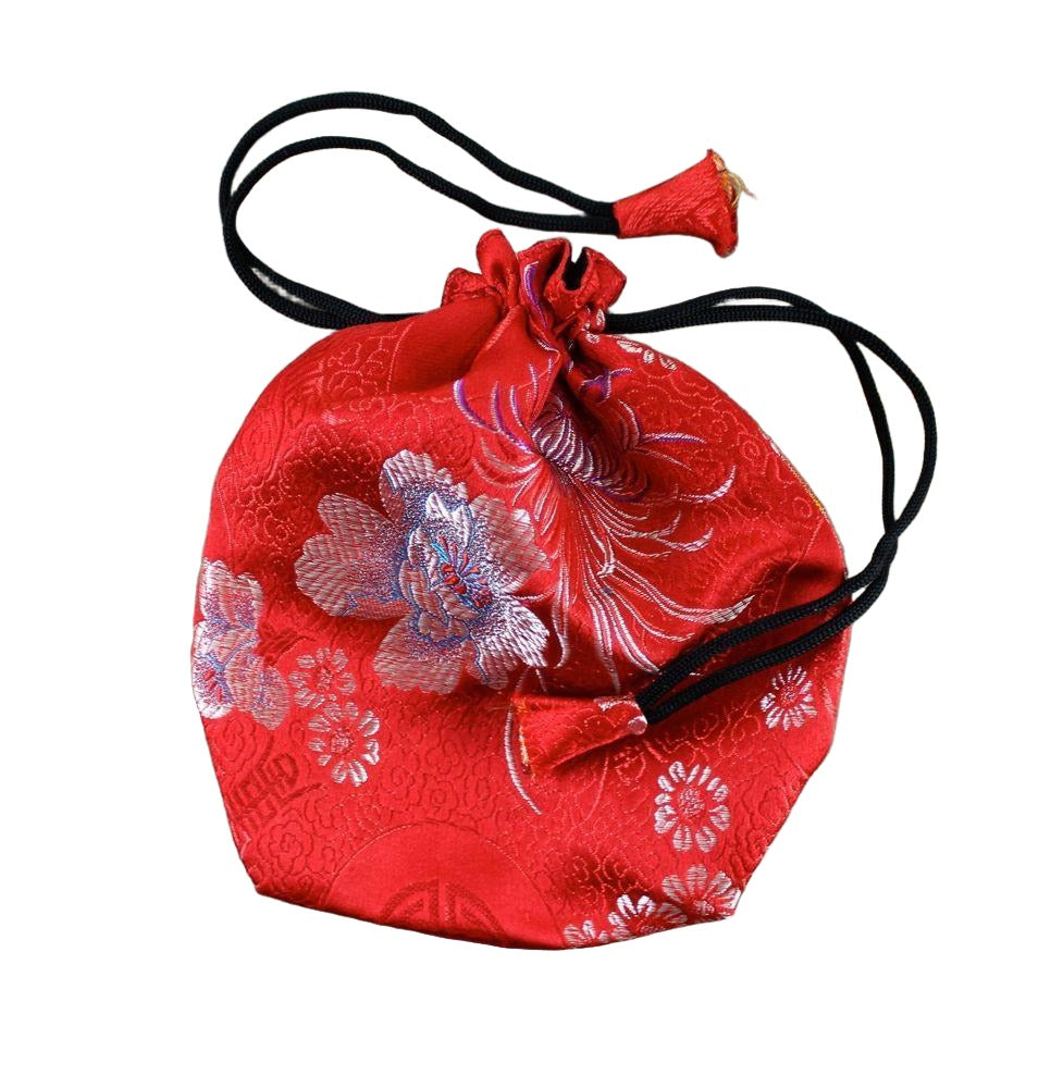 Japanese Handbag Kinchaku Silk Kimono Purse Drawstring Bag 