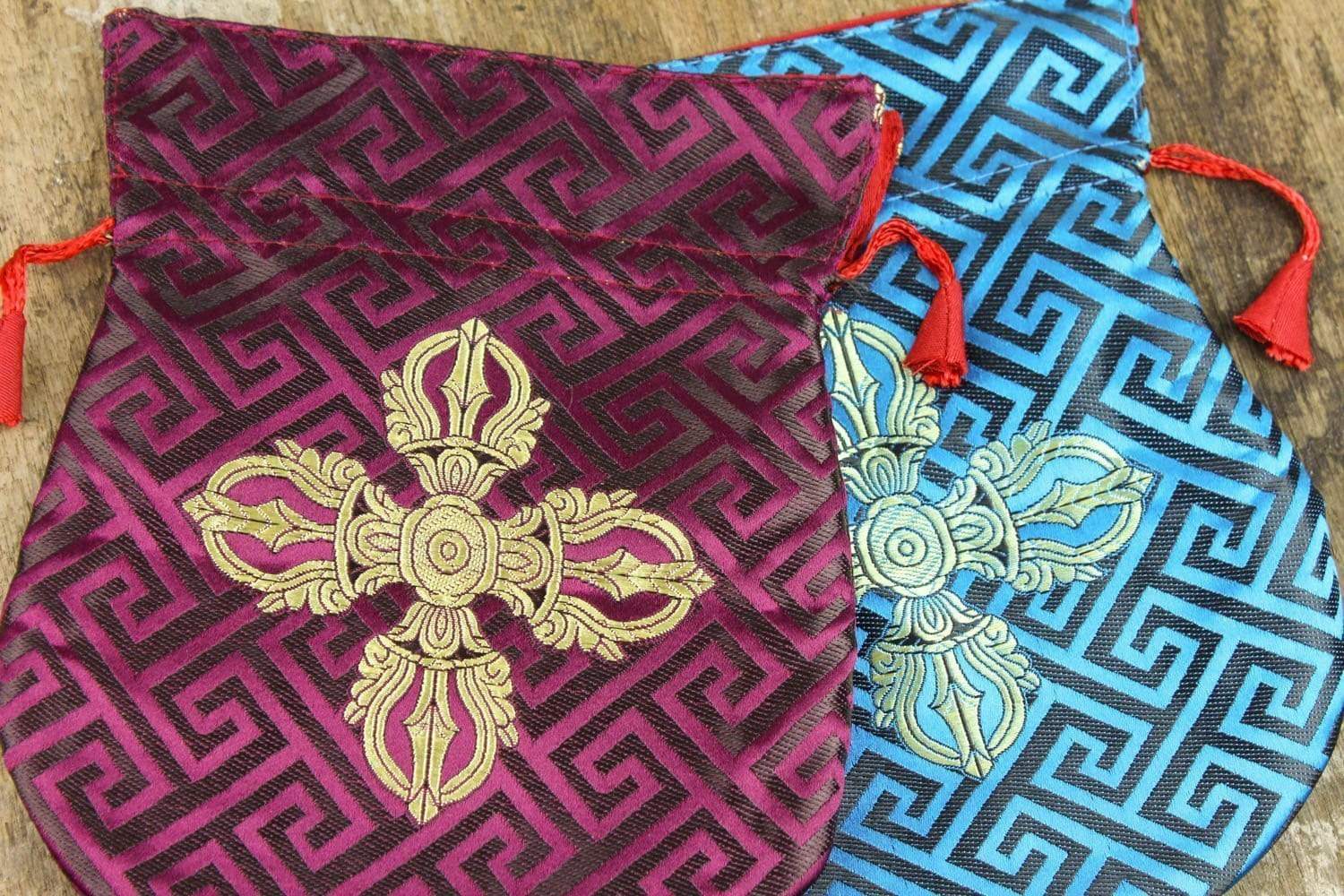 Bags Double Dorje Mala Bag with Color Choice