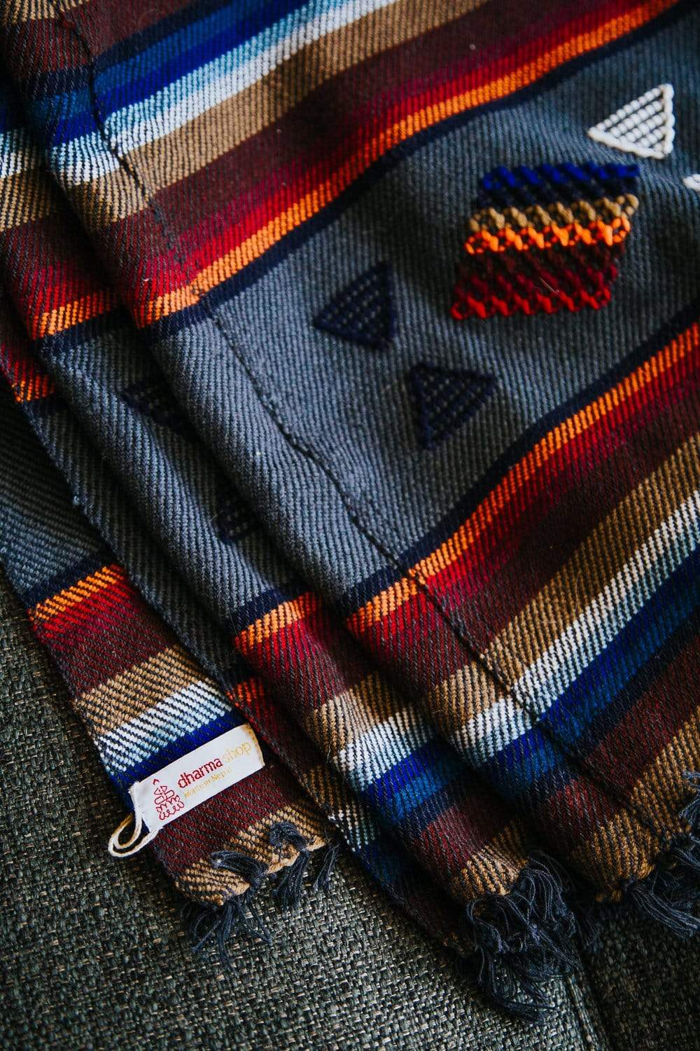 Blankets Geometric Hand-Dyed Artisan Blanket fb546