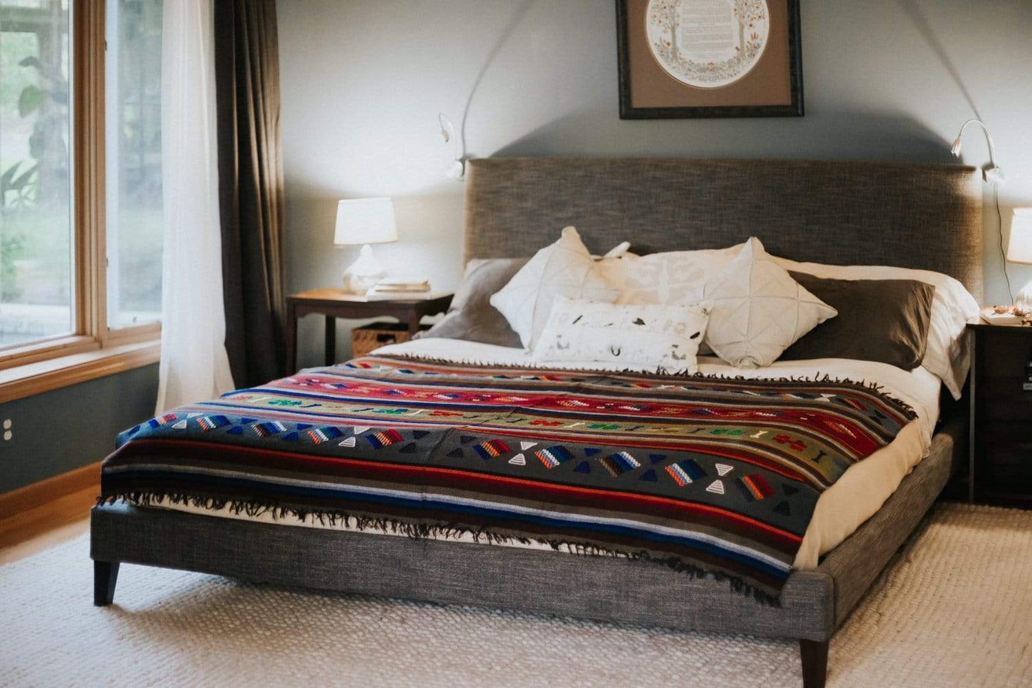 Blankets Geometric Hand-Dyed Artisan Blanket fb546