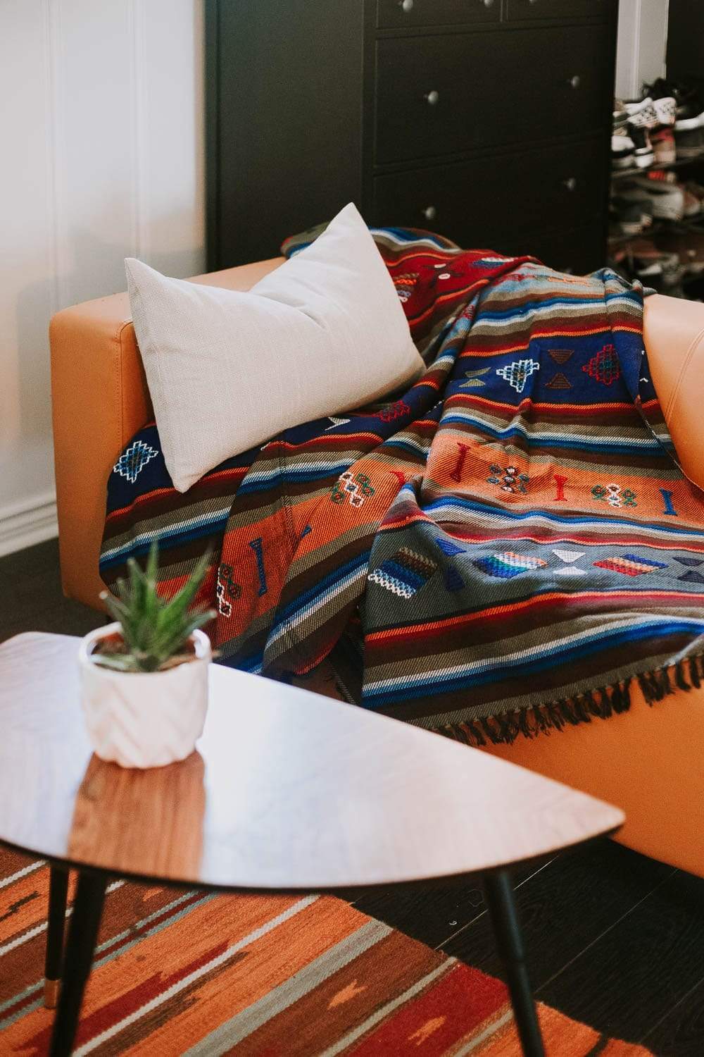 Blankets Geometric Hand-Dyed Artisan Blanket fb546