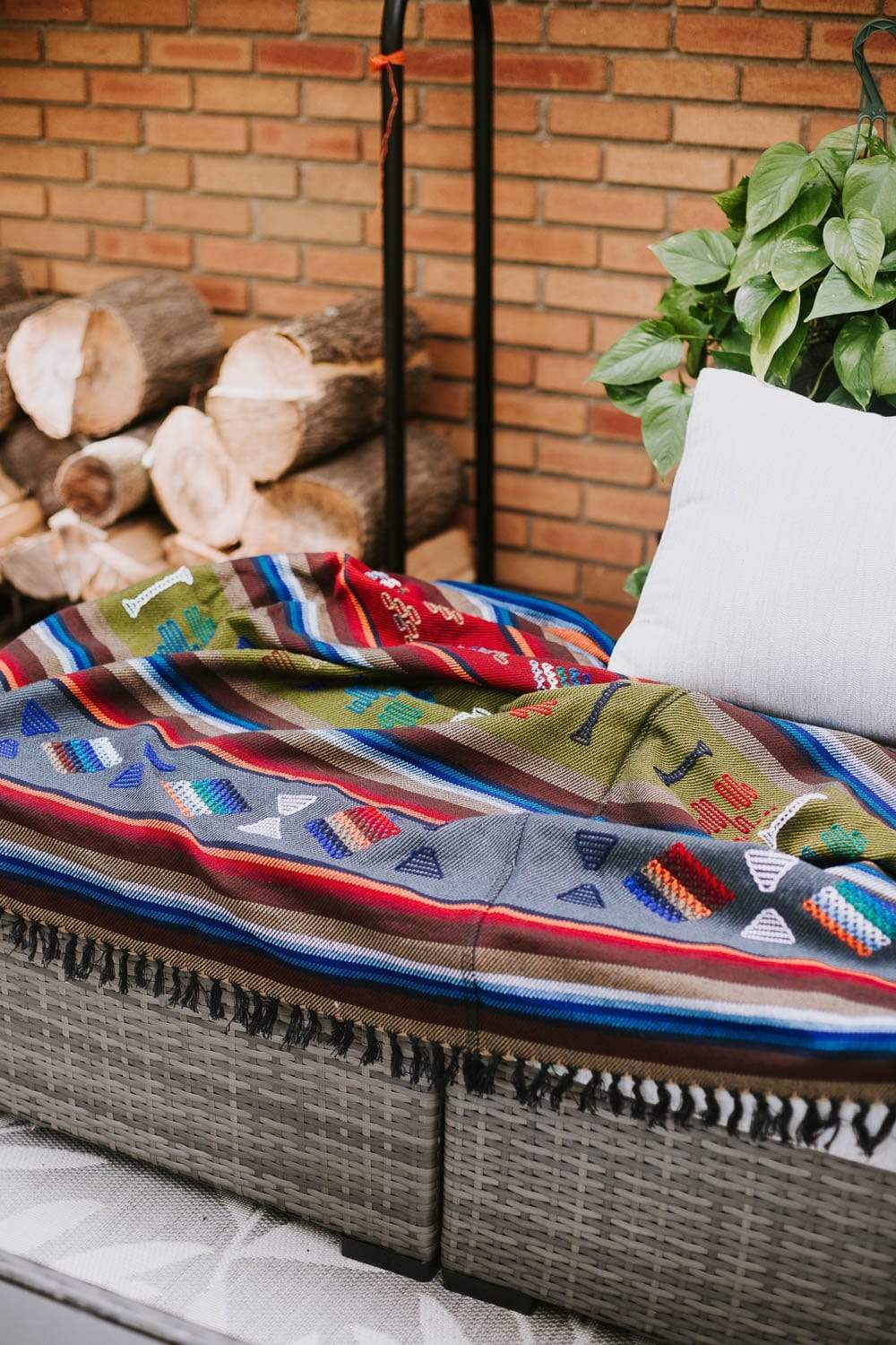 Blankets Geometric Hand-Dyed Artisan Blanket fb546