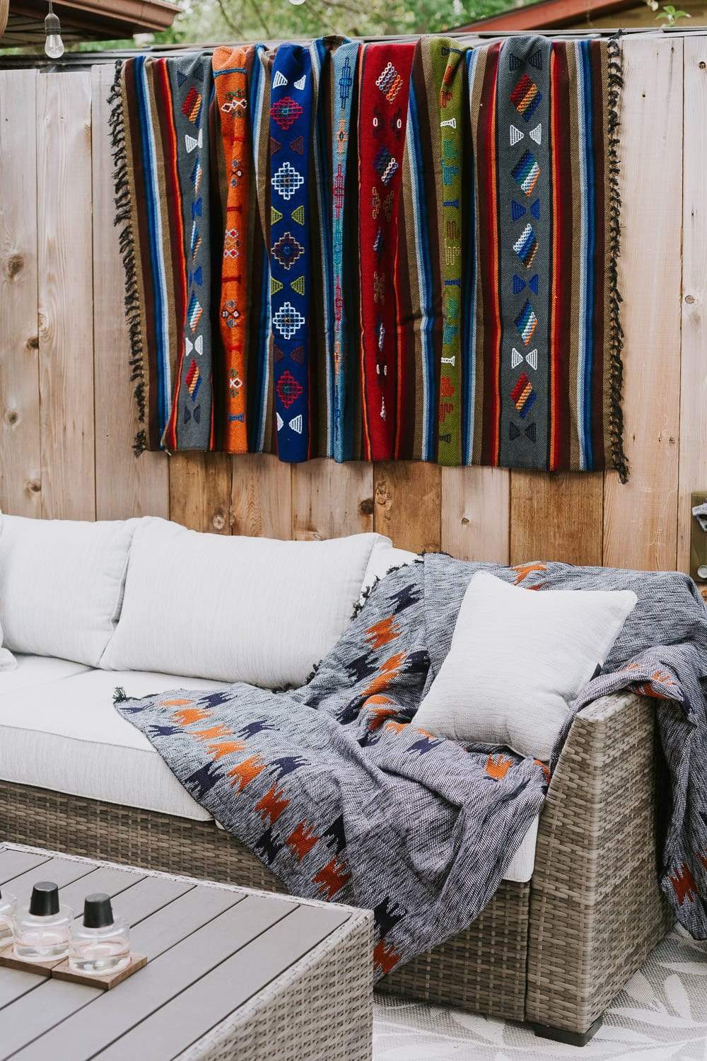 Blankets Geometric Hand-Dyed Artisan Blanket fb546