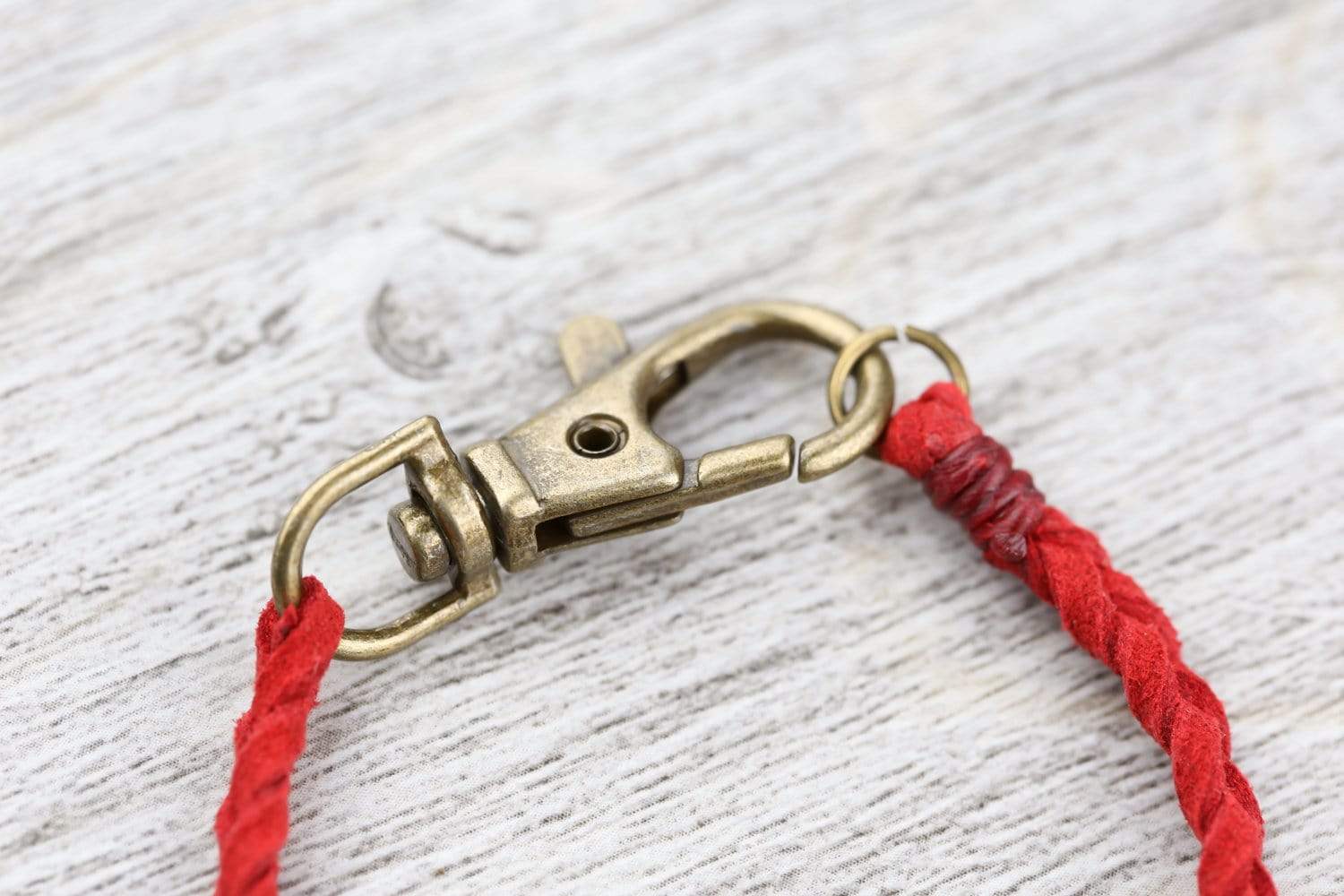 Bracelets Braided Suede Bracelet in Red