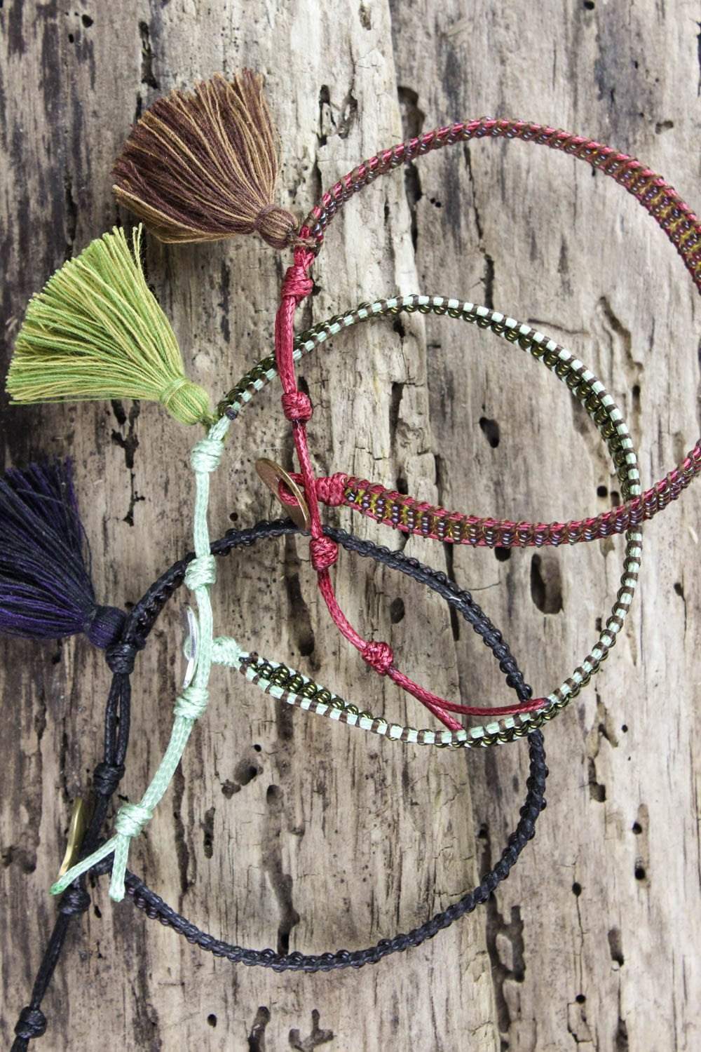 Bracelets Colorful Set of Three Beaded Bracelets JB708