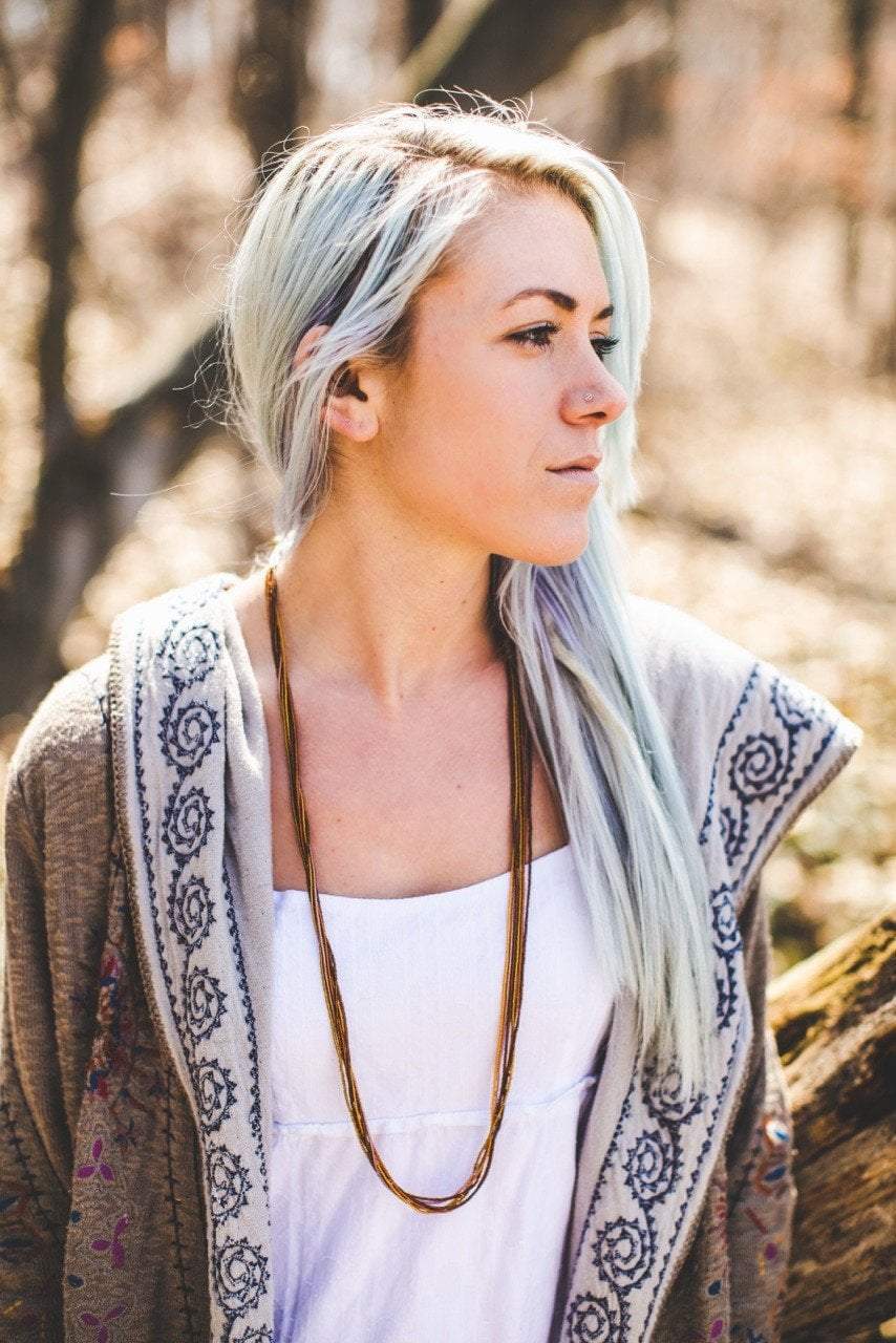 Bracelets Default Bronze-colored Beaded Wrap jb143