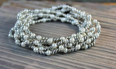 Bracelets Default Elegant Mother of Pearl Wrap Bracelet jb537