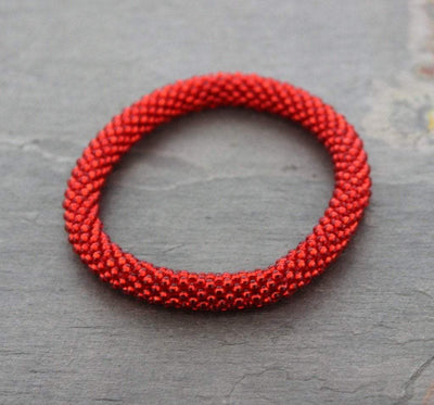 Bracelets Default Nepalese Roll-On Bracelet in Dark Red jb237