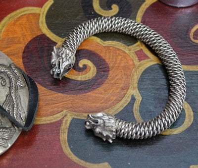 Bracelets Default One of a Kind Vintage Miao Dragon Bracelet mens201
