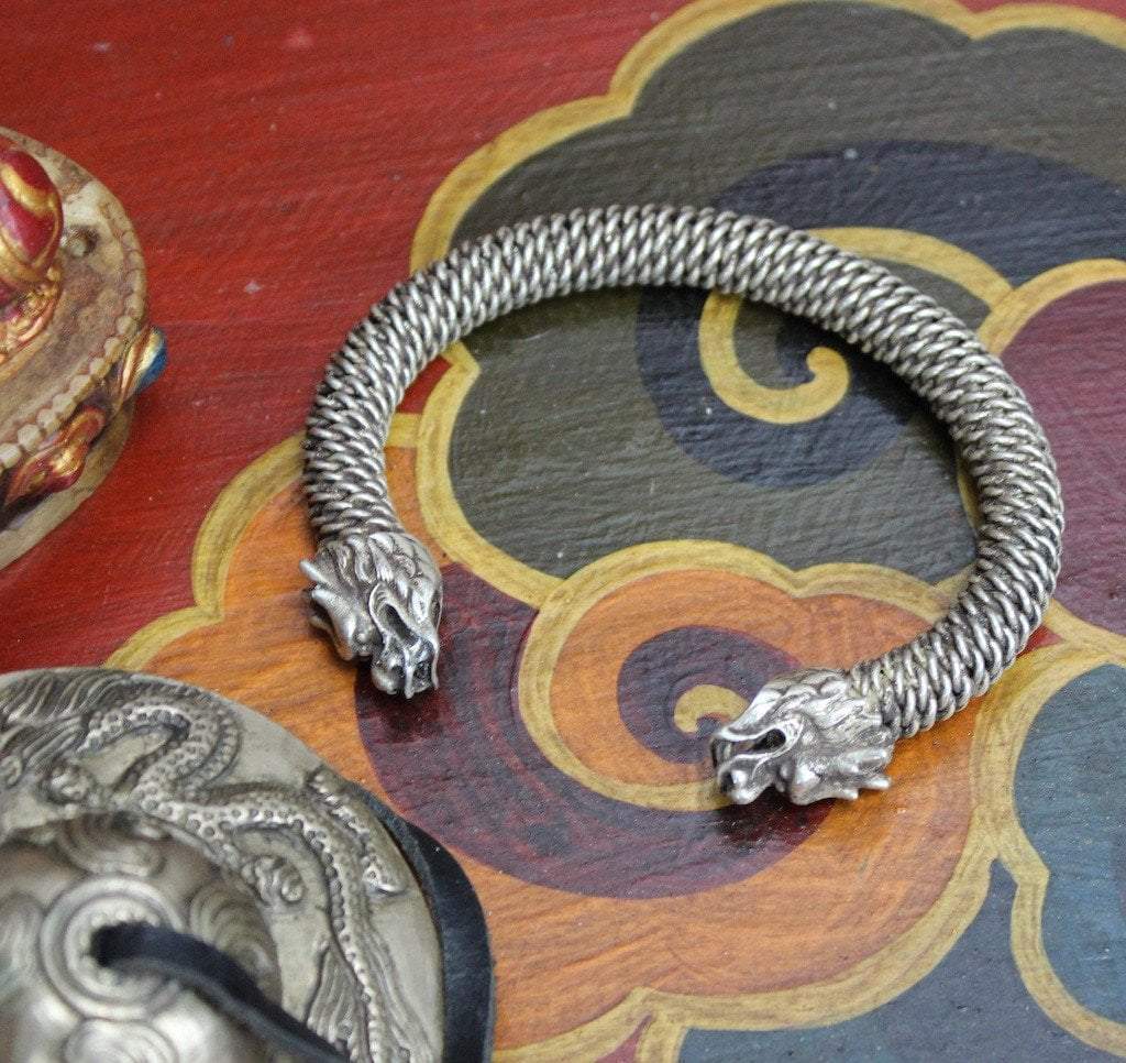 Bracelets Default One of a Kind Vintage Miao Dragon Bracelet mens201