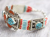 Bracelets Default Tibetan Coral and Turquoise Bracelet jb240