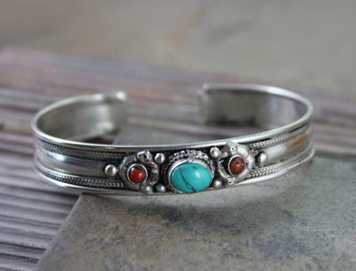 Bracelets Default Tibetan Turquoise Stone Bracelet jb067