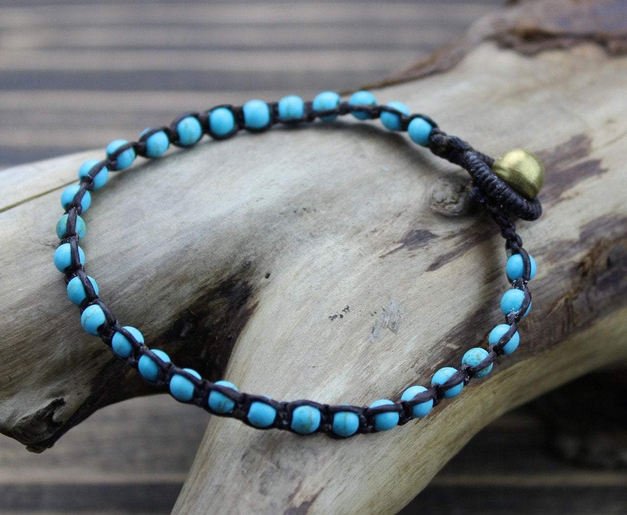 Bracelets Default Turquoise-Colored Bead Bracelet jb147