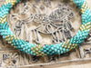 Bracelets Earthquake Relief Beaded Bracelet in Turquoise and Gold JB758