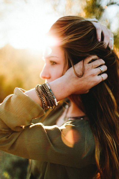 Bracelets Elegant Brass Wrap Bracelet with Bell Closure JB730