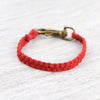 Bracelets Large Braided Suede Bracelet in Red JB899.LG