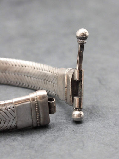 Bracelets Men's Woven Silver Bracelet JB818