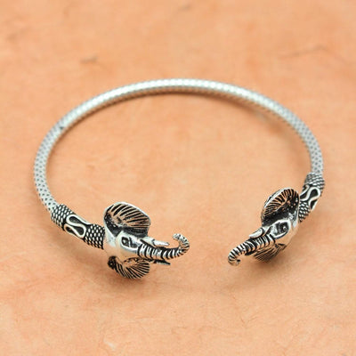 Bracelets Sterling Elephant Cuff Bracelet JB827