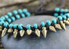 Bracelets Turquoise Tribal Spike Bracelet jb533-Turquoise