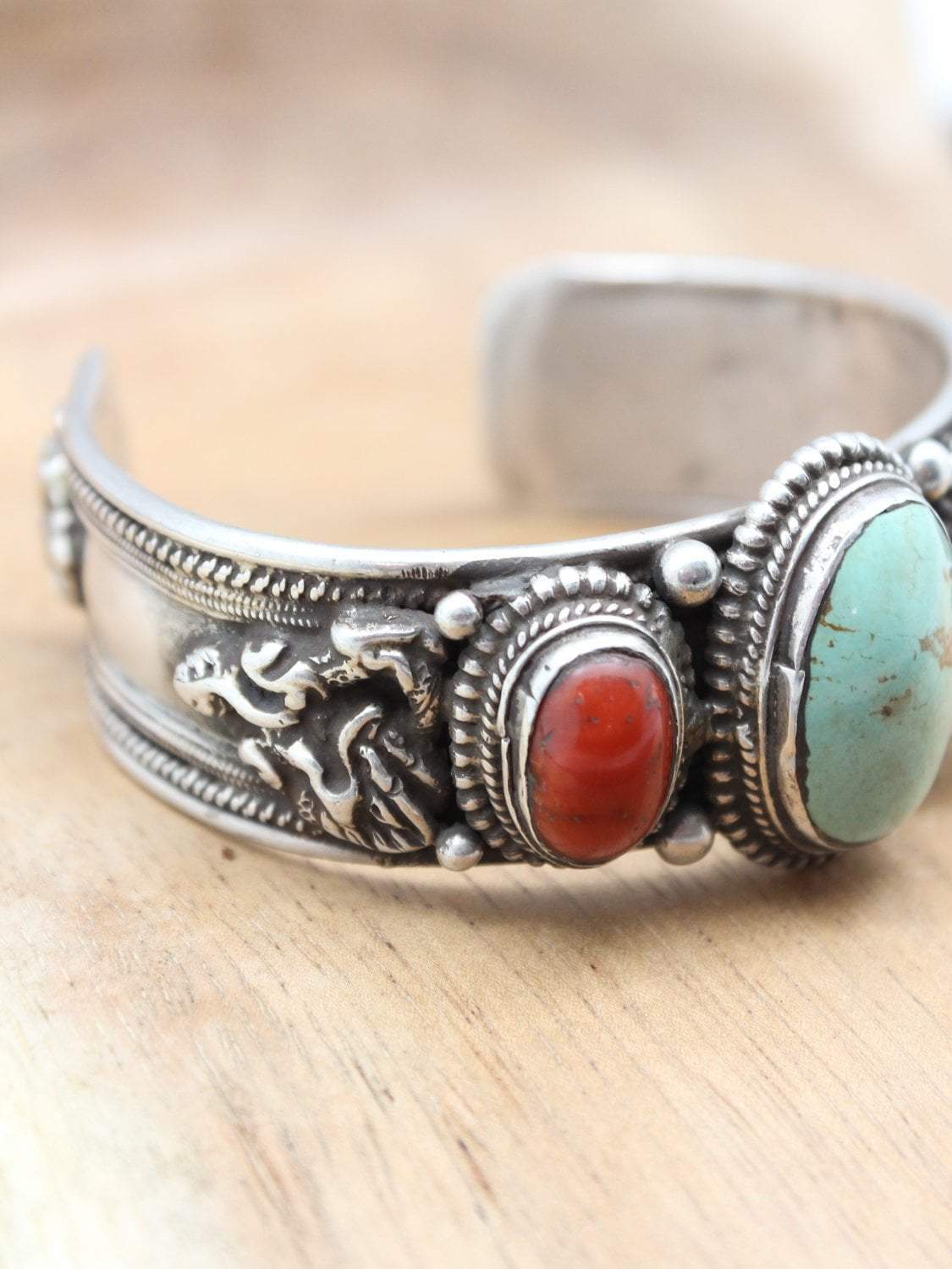 Bracelets Vintage True Turquoise Cuff Bracelet JB813