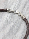 Bracelets Woven Leather Om Charm Bracelet JB826