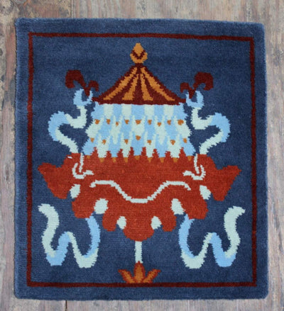 Carpets Default Blue and White Parasol Meditation Carpet cr028
