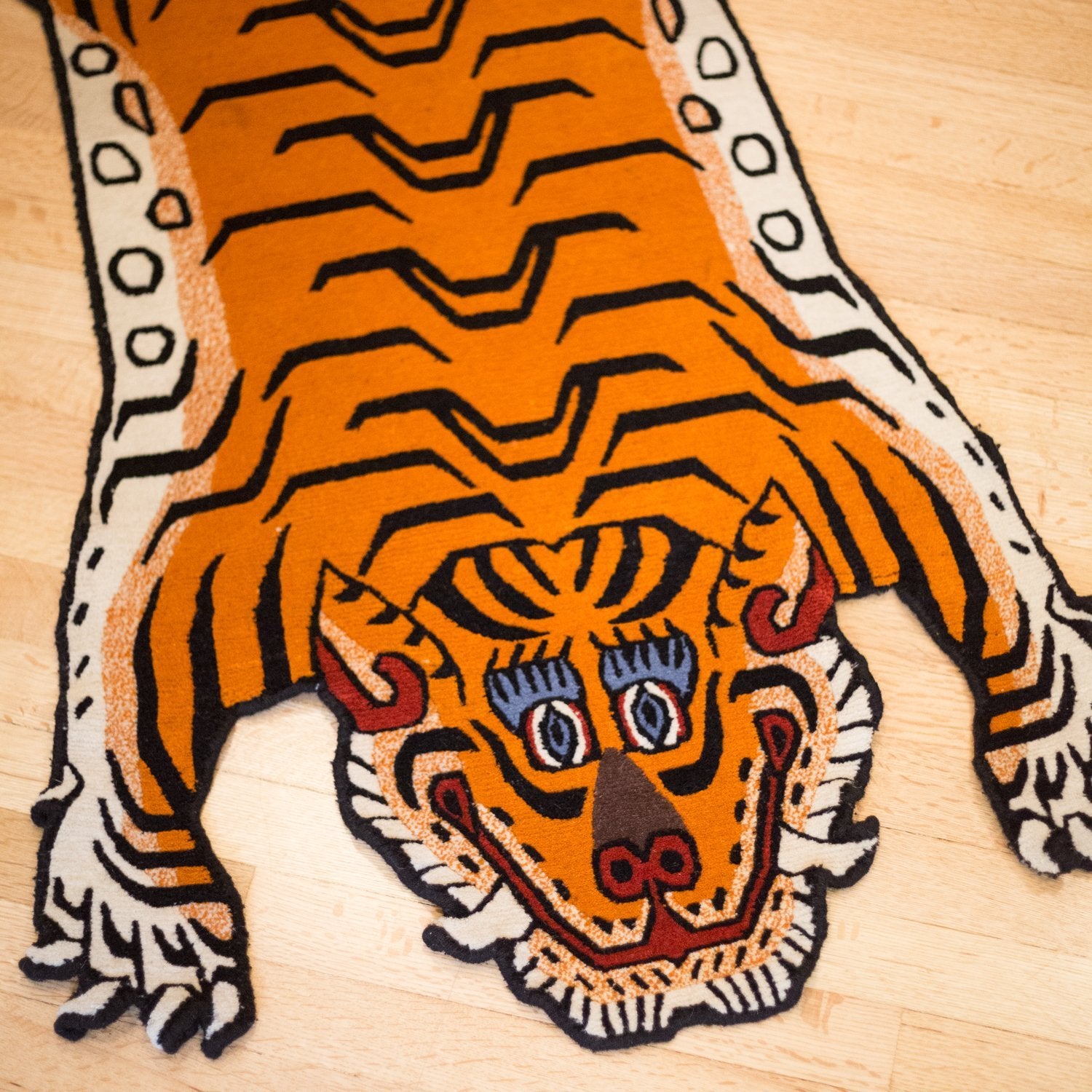 Hand Knotted Tibetan Tiger Rug