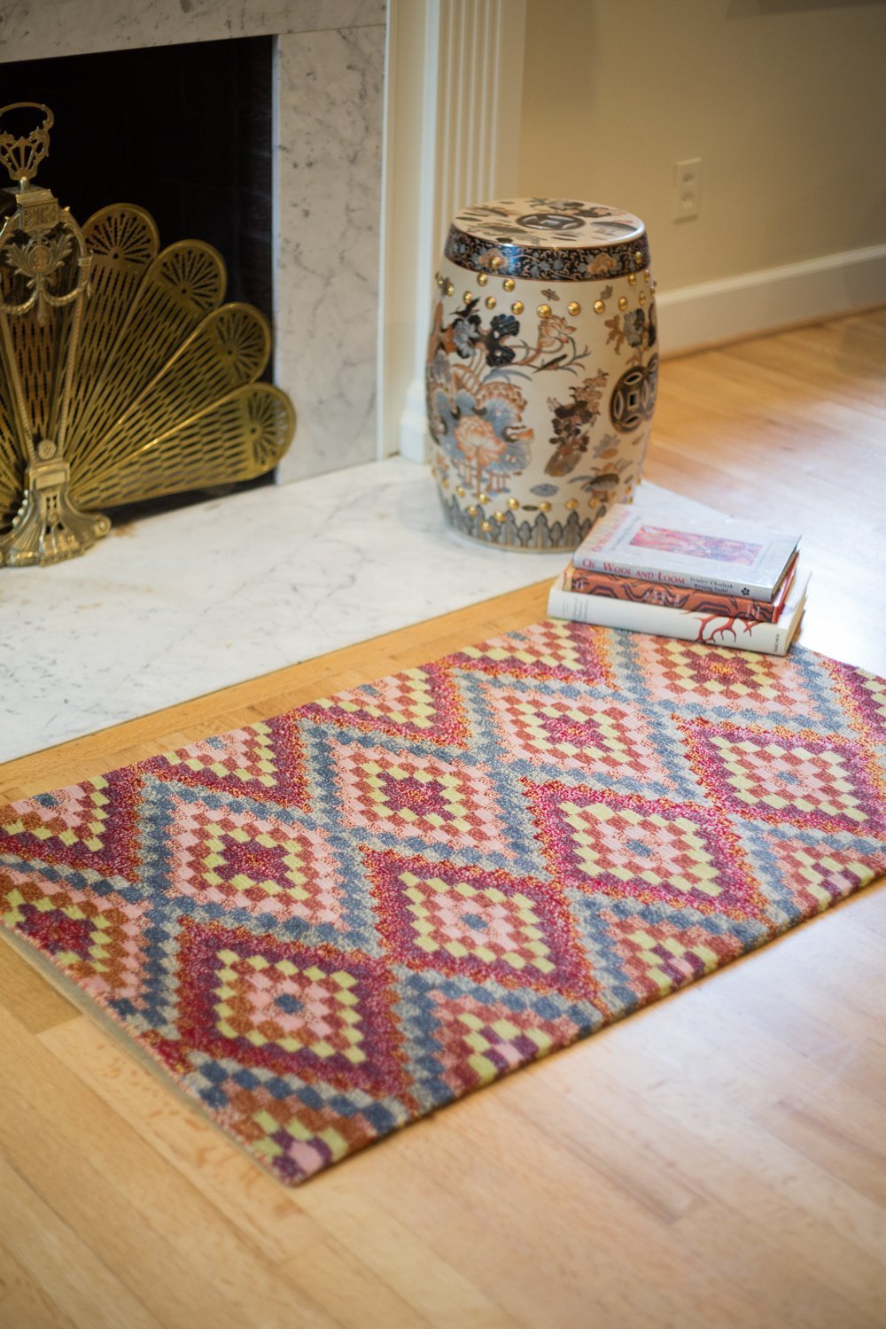 Large Geometric Tibetan Meditation Rug 01 - DharmaShop