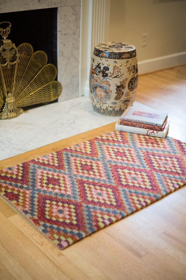 Large Geometric Tibetan Meditation Rug 01 - DharmaShop