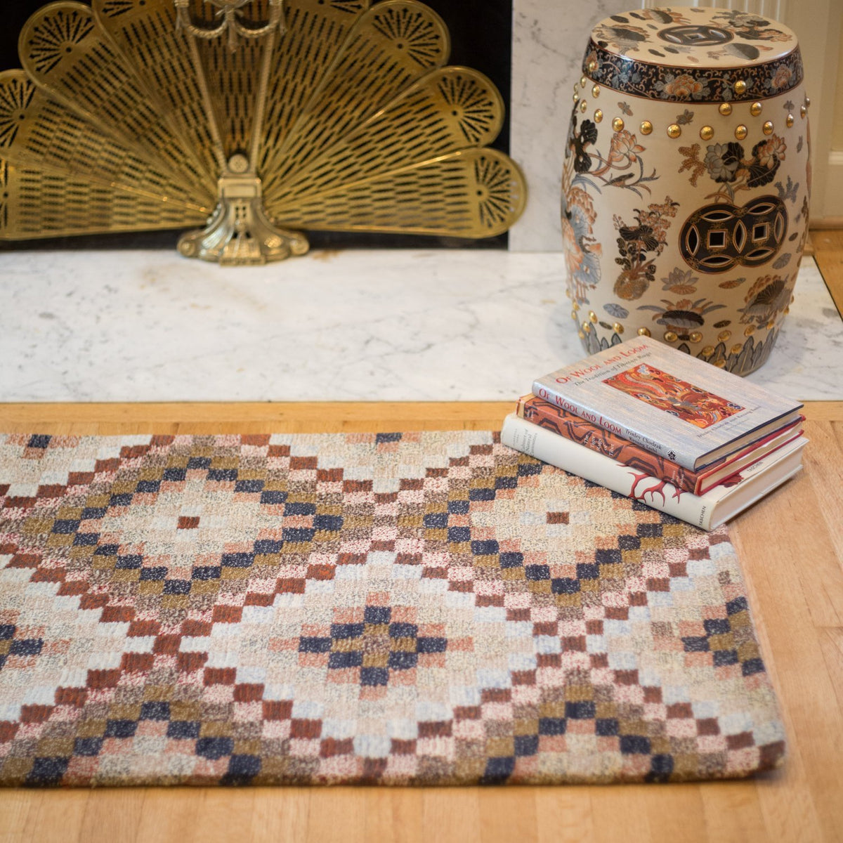 Large Geometric Tibetan Meditation Rug 02 - DharmaShop