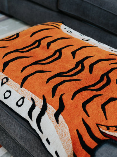 Carpets Large Tibetan Tiger Rug Burnt Orange CR018