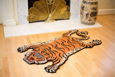 Carpets Medium Tibetan Tiger Rug Sunset Orange CR052