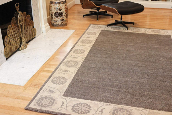 Neutral and Stylish Handmade Tibetan Area Rug - DharmaShop