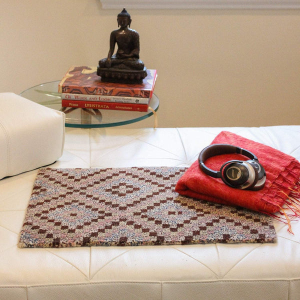 Small Geometric Tibetan Meditation Rug 04 - DharmaShop