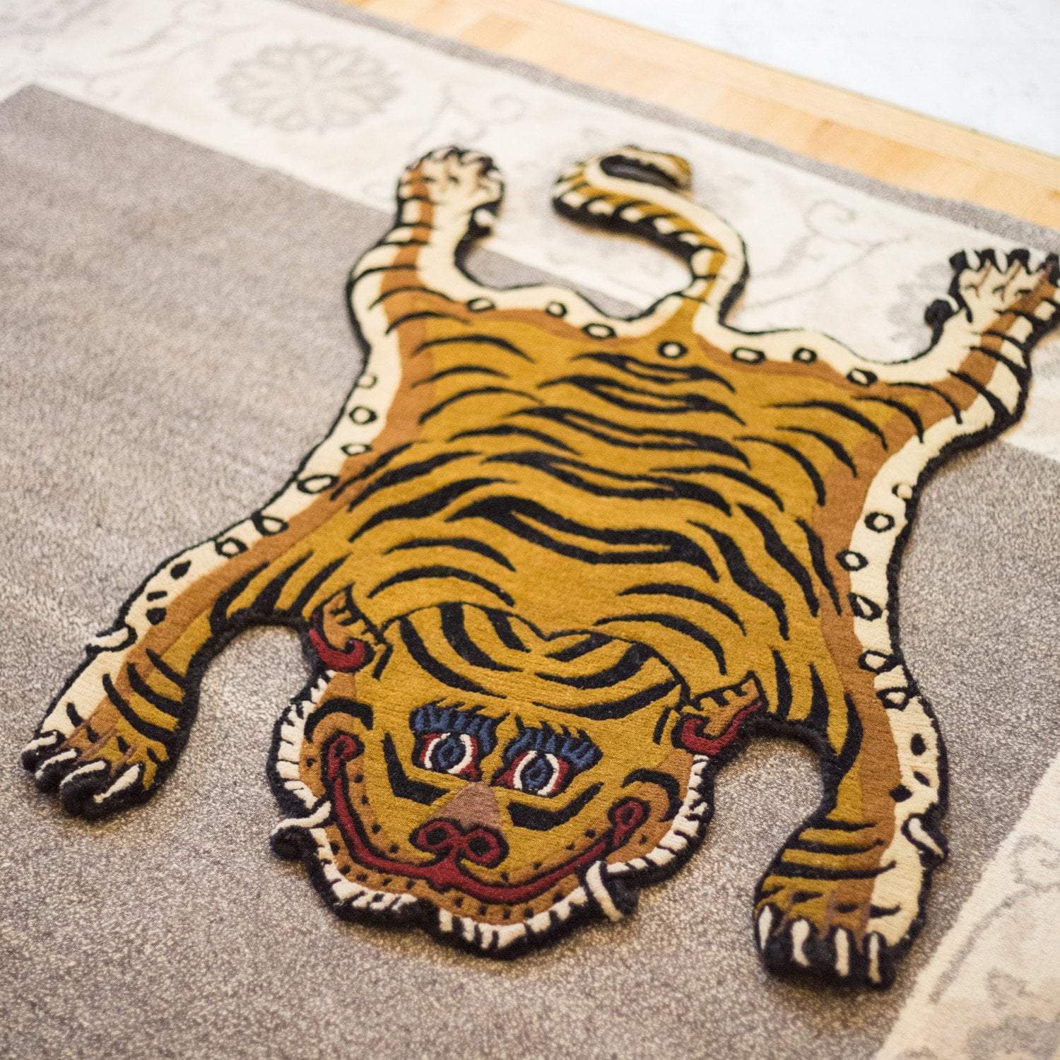 Sabertooth Tiger Rug Tibetan Tiger Rug 11 - DharmaShop