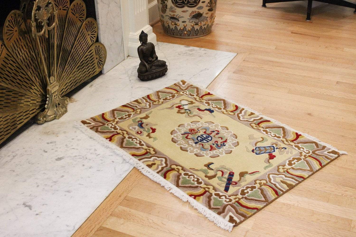 Traditional Tibetan Style Mandala Rug - DharmaShop