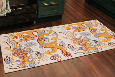 Carpets White Dragon Phoenix Carpet cr034