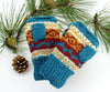 Clothing Default Turquoise/Multi Wool Convertible Mittens wo110