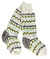 Clothing Default White Multi Color Wool Slipper Socks wo116