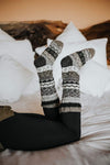 Clothing Handmade Dark Gray Wool Slipper Socks wo031