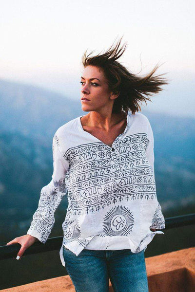 Clothing Om Long Sleeve Top in White