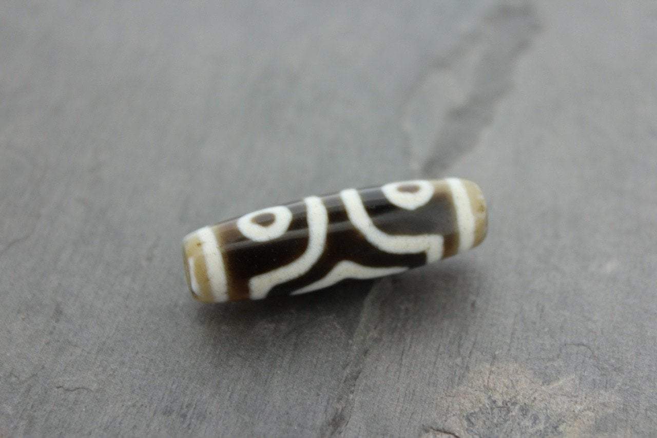 Dzi Beads Default Stunning light Colored 3 Eye Tibetan Dzi Bead dz051