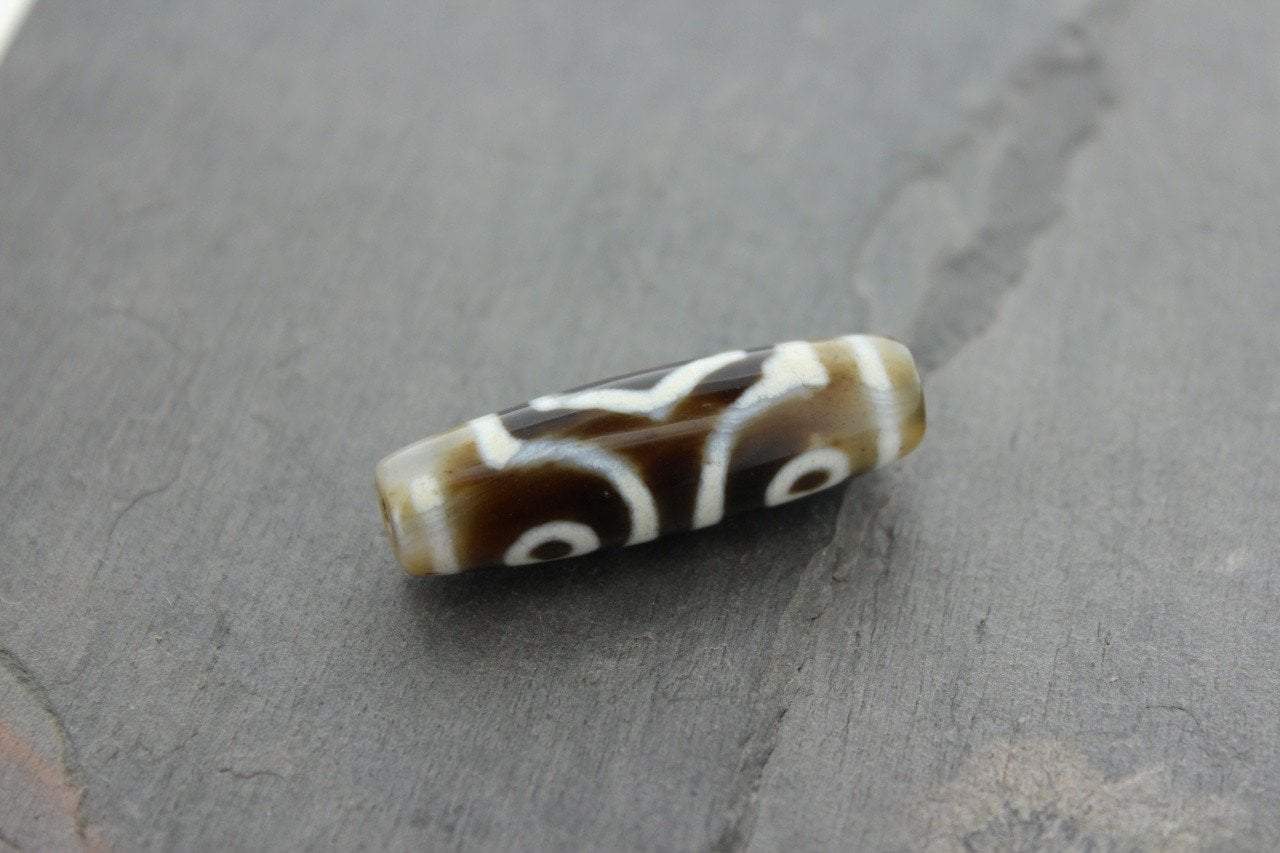 Dzi Beads Default Stunning light Colored 3 Eye Tibetan Dzi Bead dz051