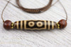 Dzi Beads Five Eye Dzi & Bodhi Necklace