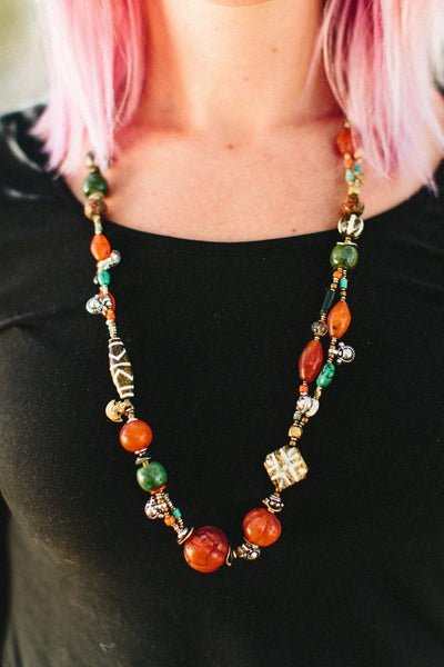 Dzi Beads,Jewelry Dzi and Pumtek One of A Kind Tibetan Necklace jn612