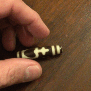 Dzi Beads,New Items Default Lotus and Vase True Agate Dzi Bead dz057