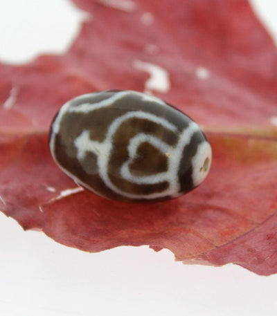 Dzi Beads,New Items Default Lotus and Vase True Agate Dzi Bead dz057