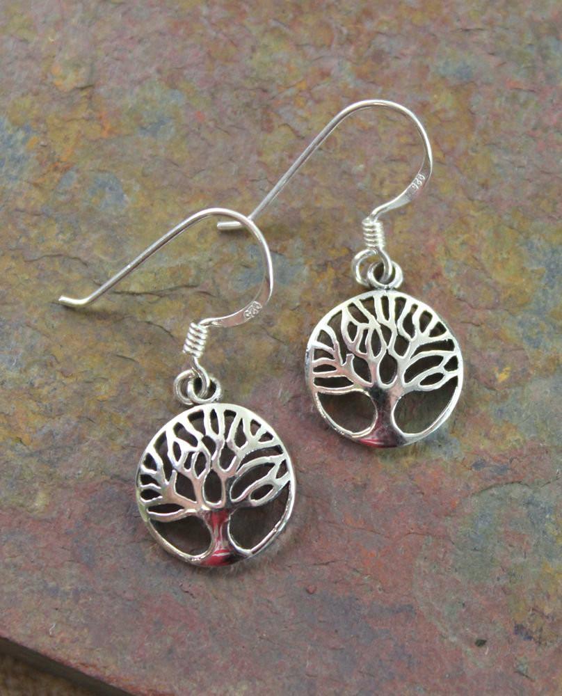 JO WISDOM Vrouwen Oorbellen, 925 Sterling Zilver Familie Boom van het Leven Drop & Dangle Oorbellen, Sterling zilver, Zirkonia